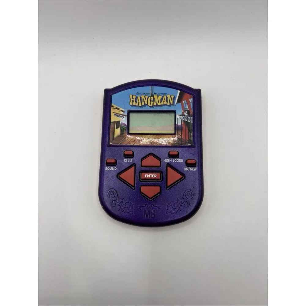 Vintage Electronic Handheld Hangman Game Milton Bradley Hasbro 2002
